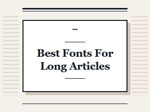 Readability-Optimized Serifs for Long Articles
